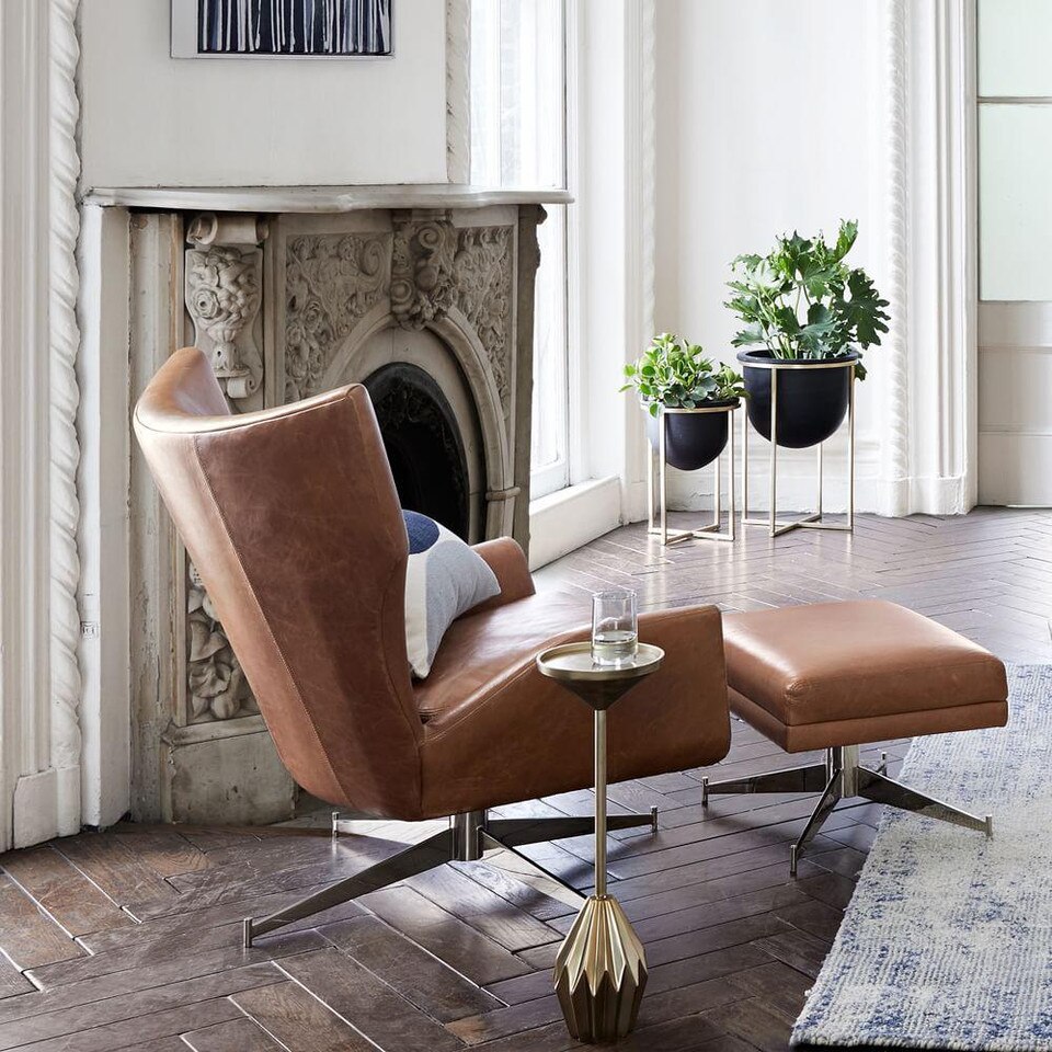 Faceted Brass Drink Table